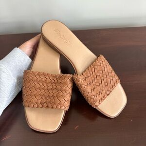 Madewell Women's Tan Woven Slide Sandals
